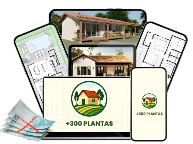 Mockup do pacote de plantas de casas